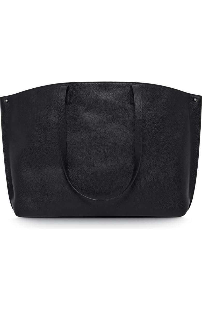 Akris 'Ai Medium Shoulder Tote' Leather Shoulder Tote, Alternate, color, Black
