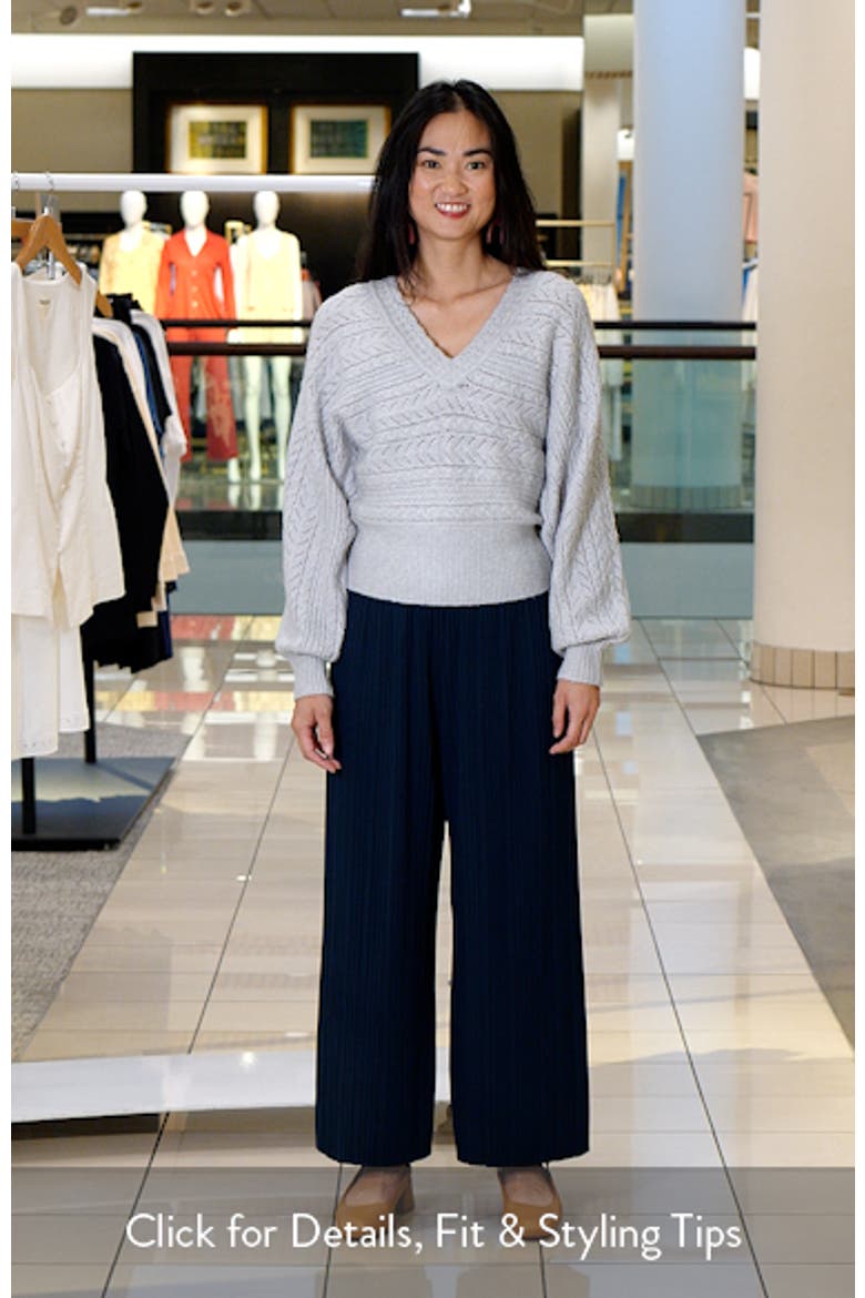 Pointelle Dolman Sleeve Sweater video