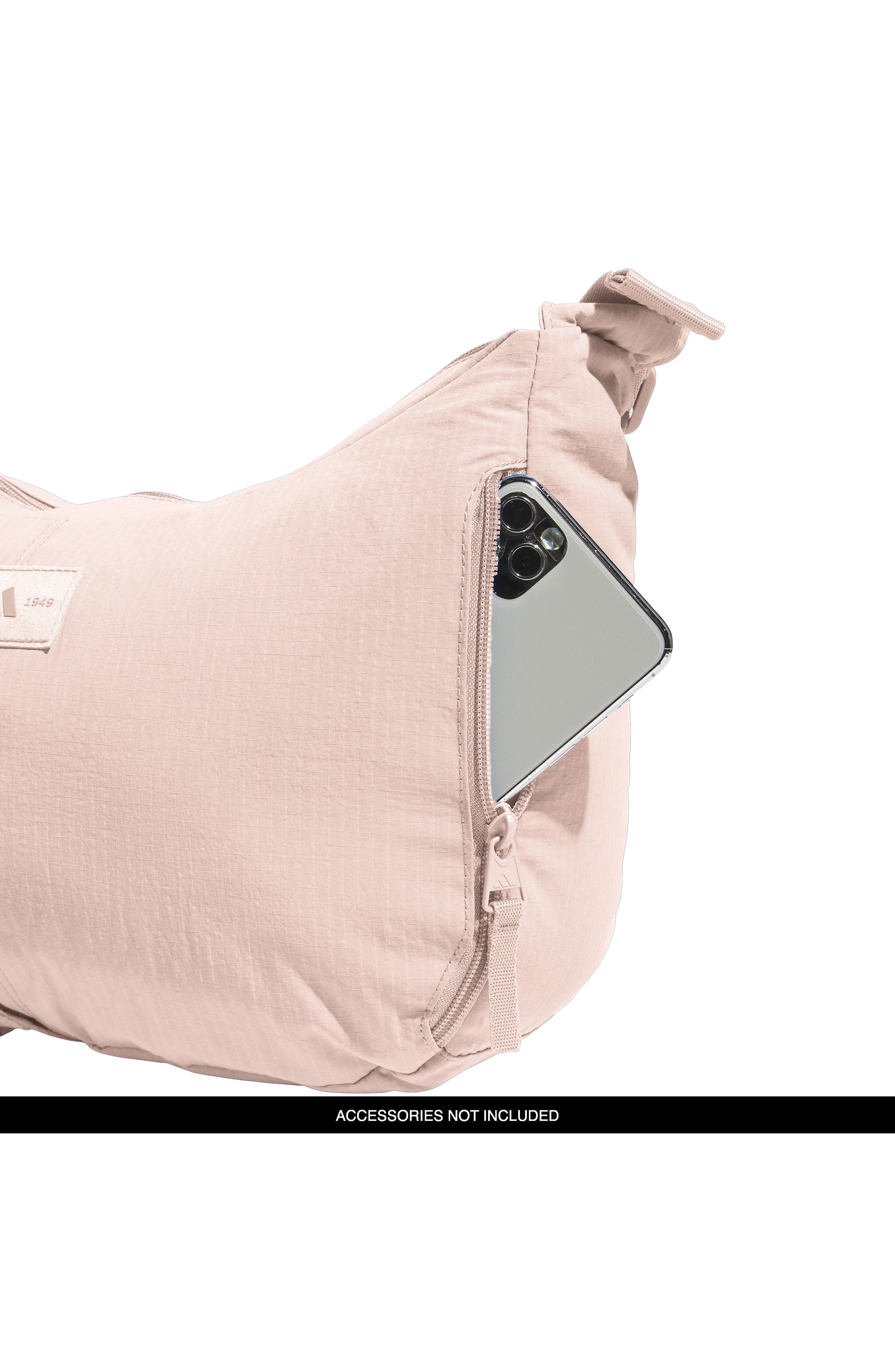 adidas Crescent Crossbody Bag, Alternate, color, Blush Pink