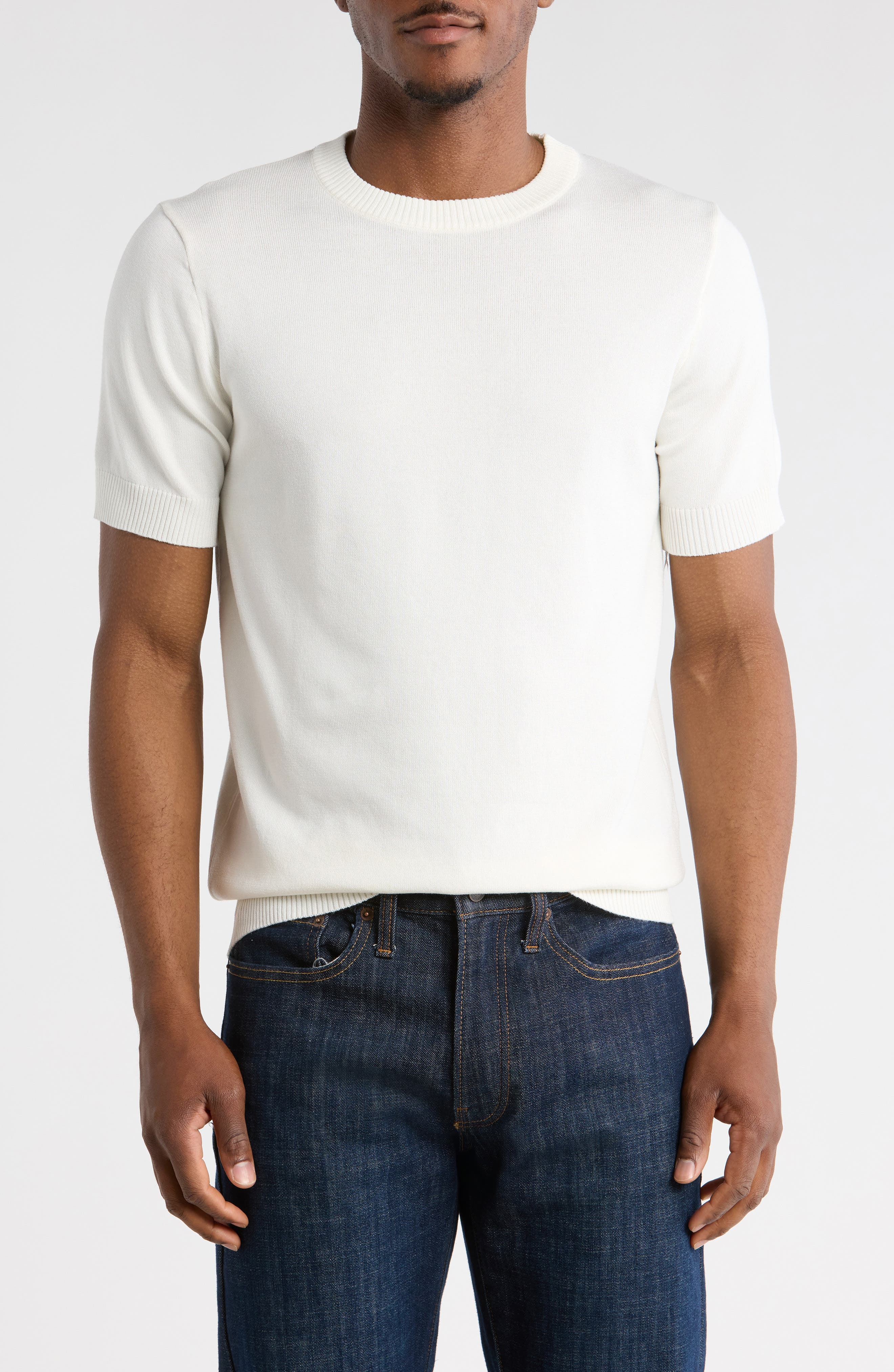 Short Sleeve Knit Sweater
