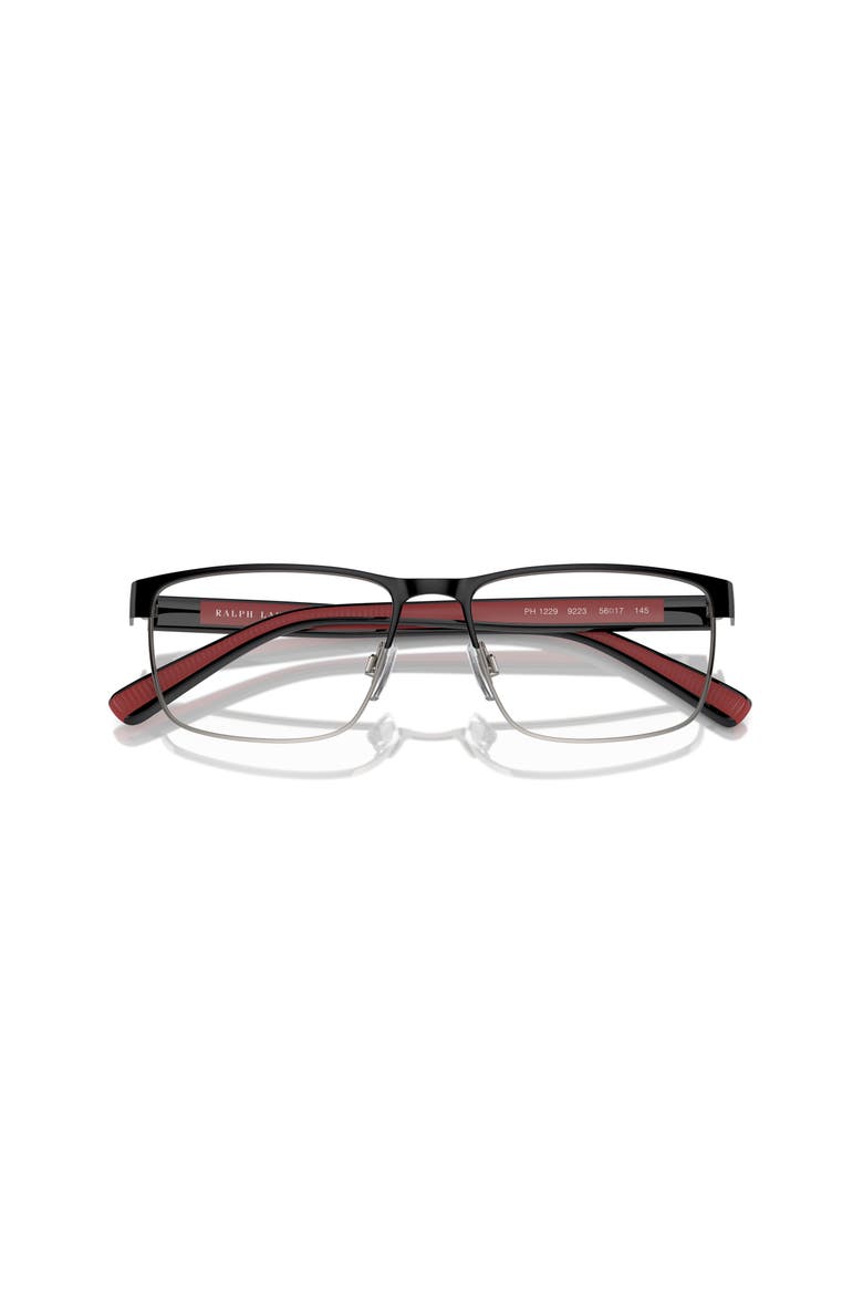 54mm Rectangle optical glasses, Alternate, color, Black