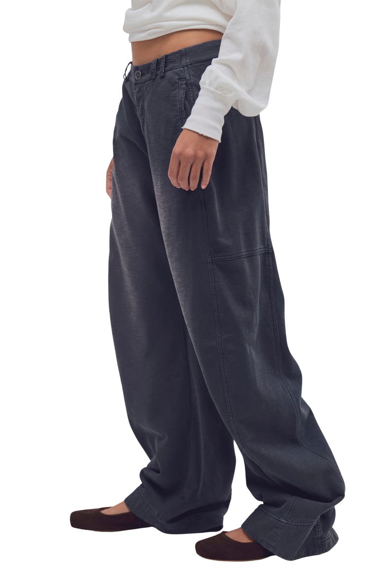 Spotlight Knit Barrel Leg Trousers, Alternate, color, BLACK OYSTER