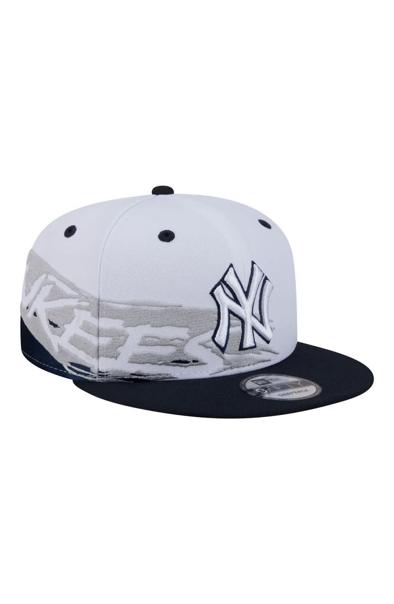 New Era Men's New Era White/Navy New York Yankees 9FIFTY Snapback Hat, Main, color, White