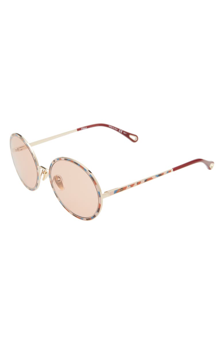 Chloé 60mm Gradient Round Sunglasses, Alternate, color, 