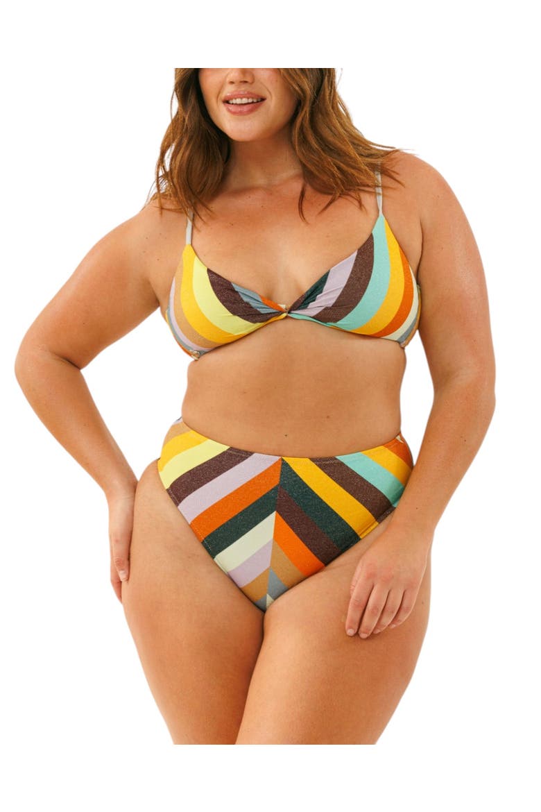 Bikini Bottom Rocky 70's Stripes, Alternate, color, Colorful lurex