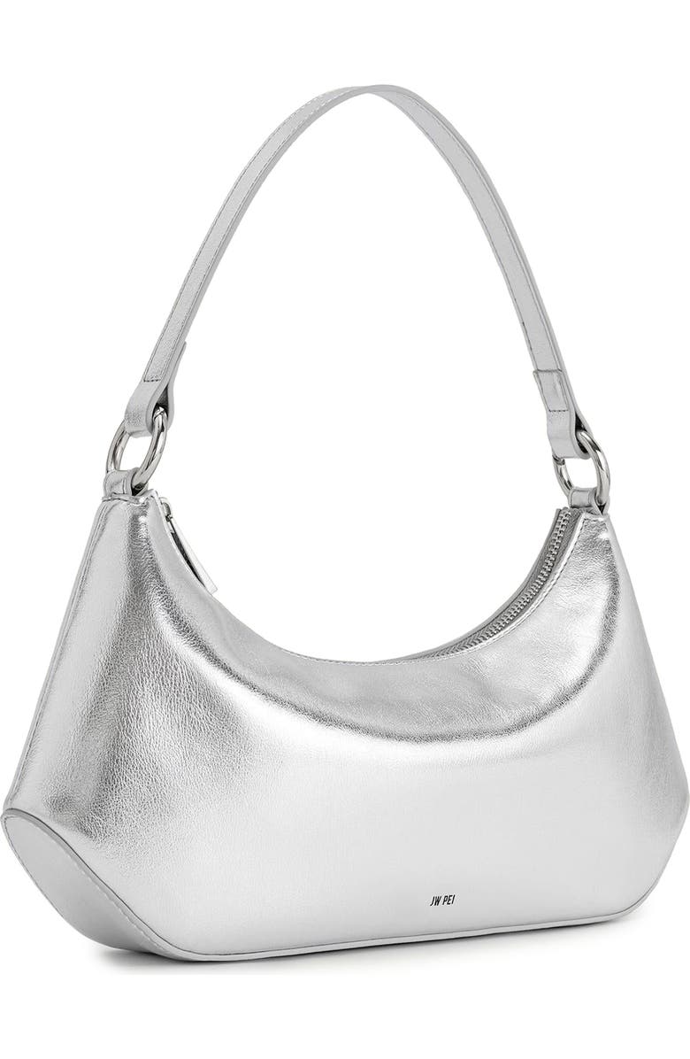 JW PEI Lily Faux Leather Shoulder Bag, Alternate, color, Silver