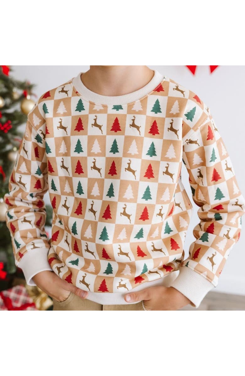 Sweet Wink Cabin Christmas Sweatshirt, Alternate, color, Natural
