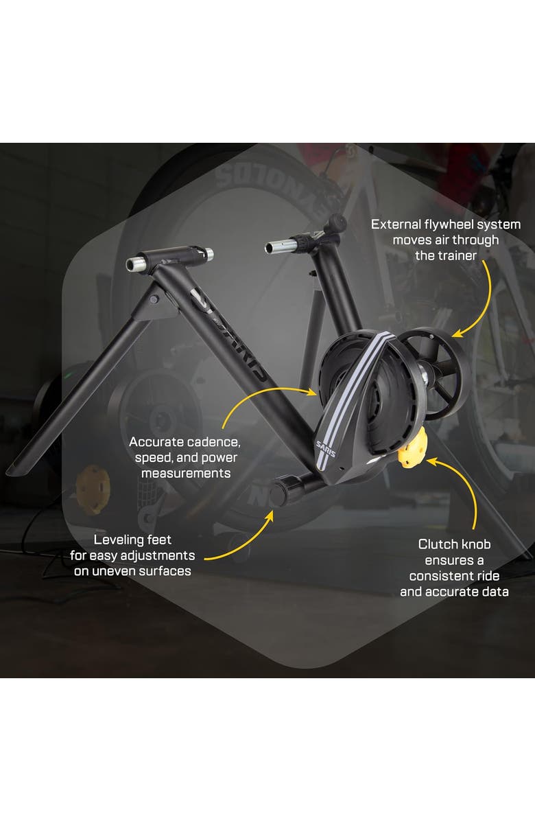 Saris Smart Indoor Cycling Trainer with Electromagnetic Resistance, Alternate, color, Black