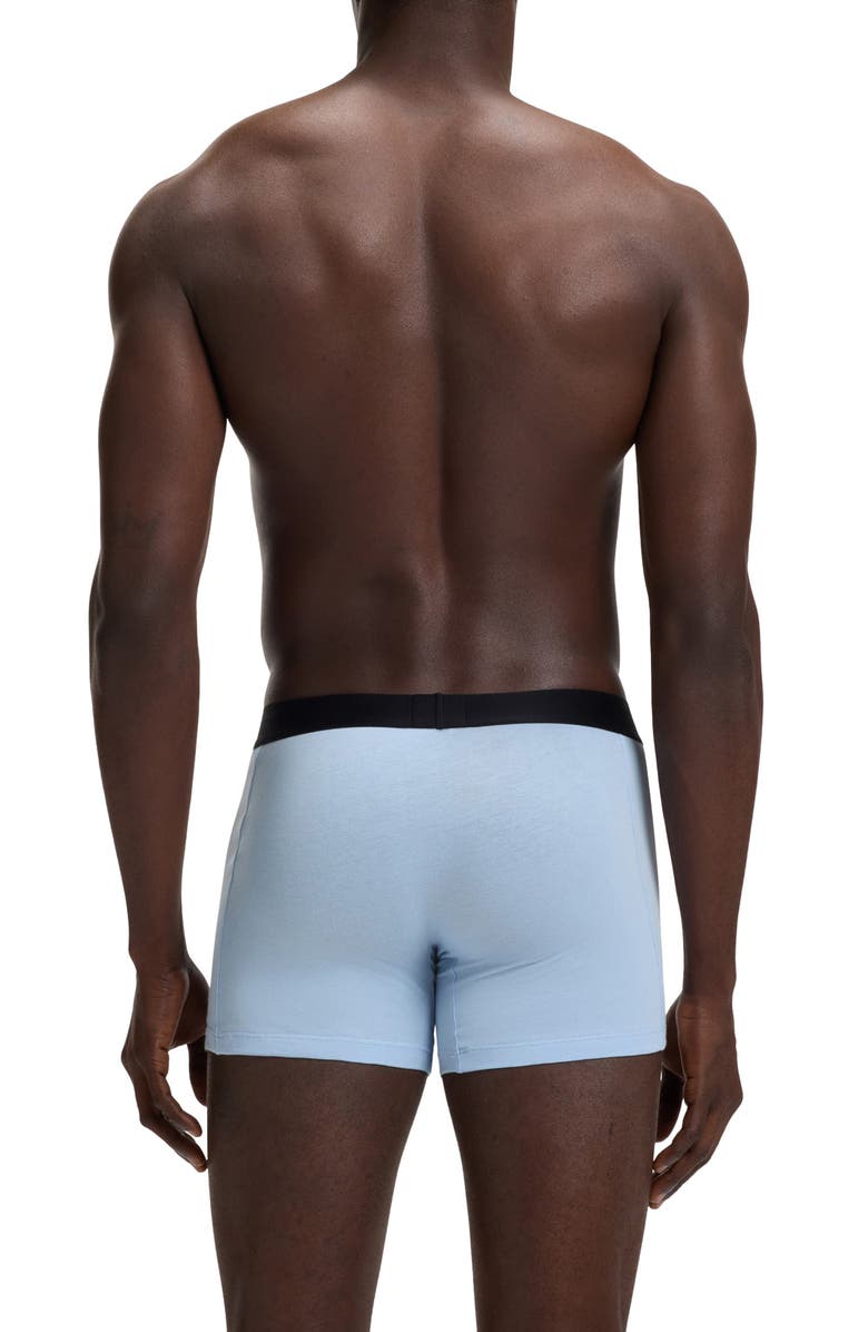 BOSS Assorted 3-Pack Power Stretch Cotton Boxer Briefs, Alternate, color, Open Blue
