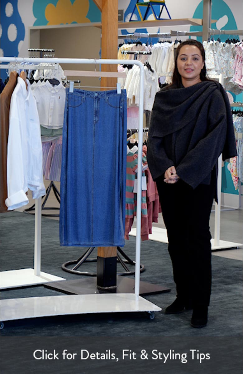 Denim Mesh Maxi Skirt, sales video thumbnail