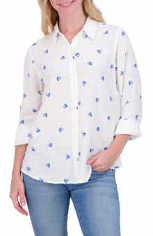 Lucky Brand Heart Print Button-Up Shirt