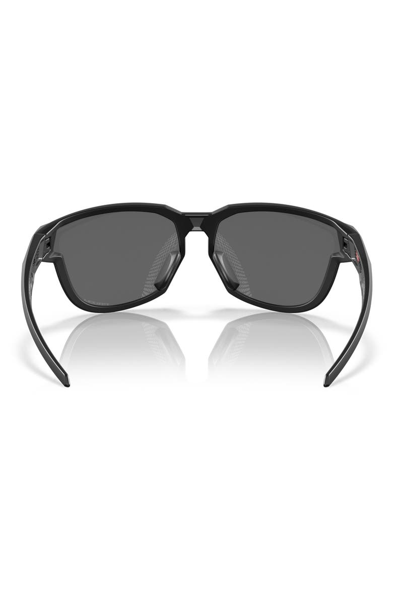 73mm Prizm™ Polarized Oversize Wraparound Sunglasses, Alternate, color, MATTE BLACK