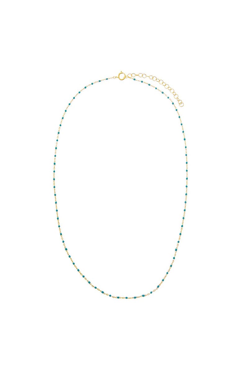BY ADINA EDEN Turquoise Enamel Beaded Chain Necklace, Alternate, color, Turquoise