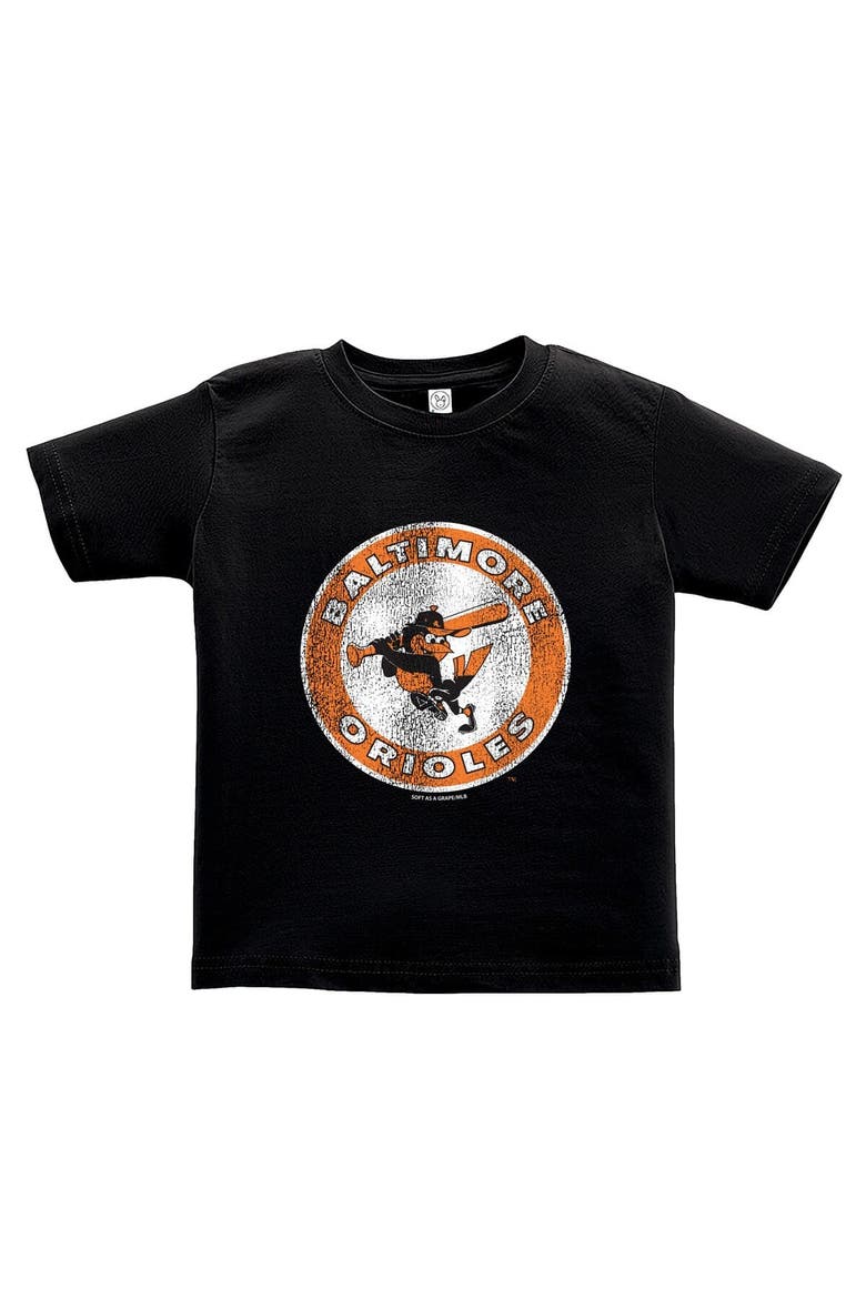 Toddler Soft as a Grape Black/Gray Baltimore Orioles Cooperstown Collection Two-Pack T-Shirt Set, Alternate, color, Black