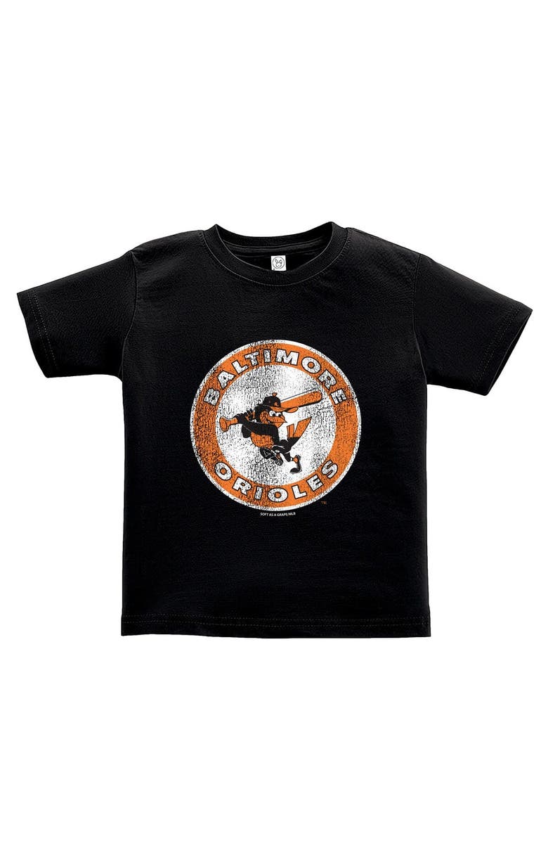 SOFT AS A GRAPE Toddler Soft as a Grape Black/Gray Baltimore Orioles Cooperstown Collection Two-Pack T-Shirt Set, Alternate, color, Black