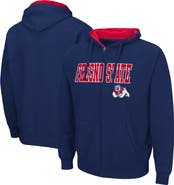 COLOSSEUM Men's Colosseum Navy Fresno State Bulldogs Arch & Logo 3.0 Full-Zip Hoodie