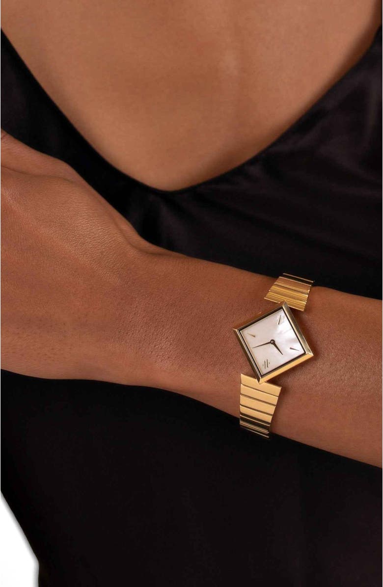 VANNA Luna Watch, Alternate, color, White Pearl-Gold