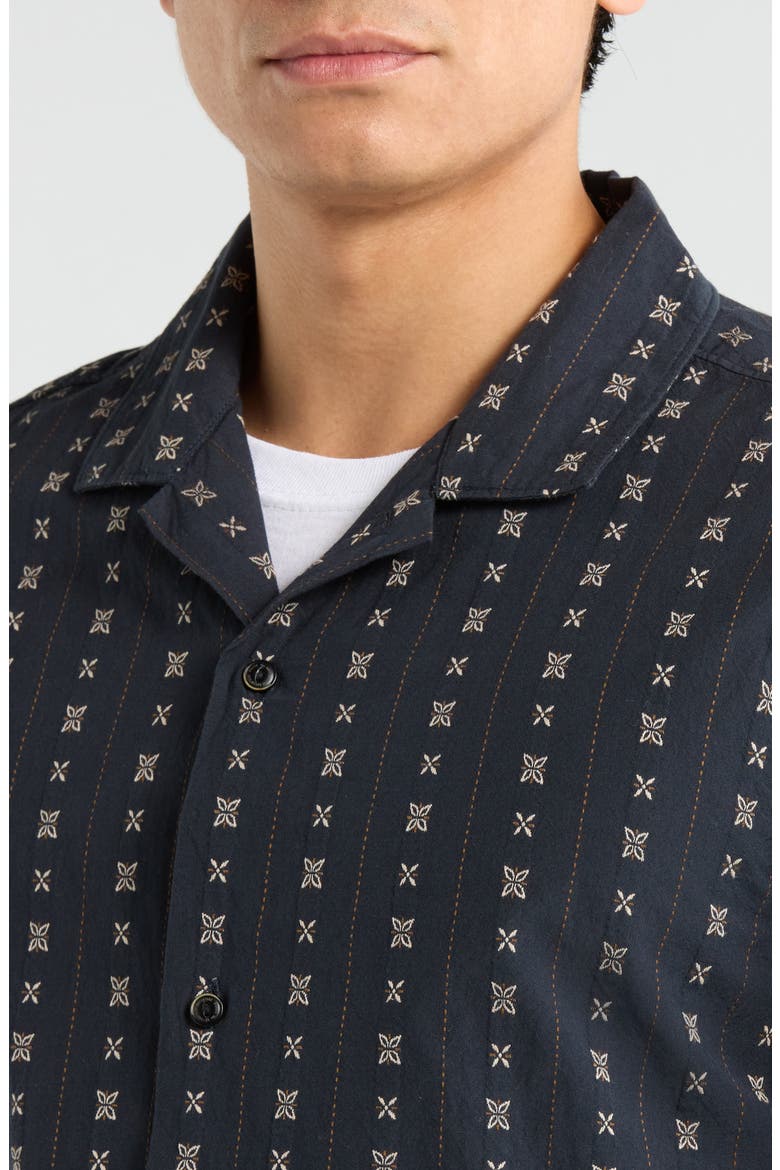 Gonzo Organic Cotton Camp Shirt, Alternate, color, DARK NAVY