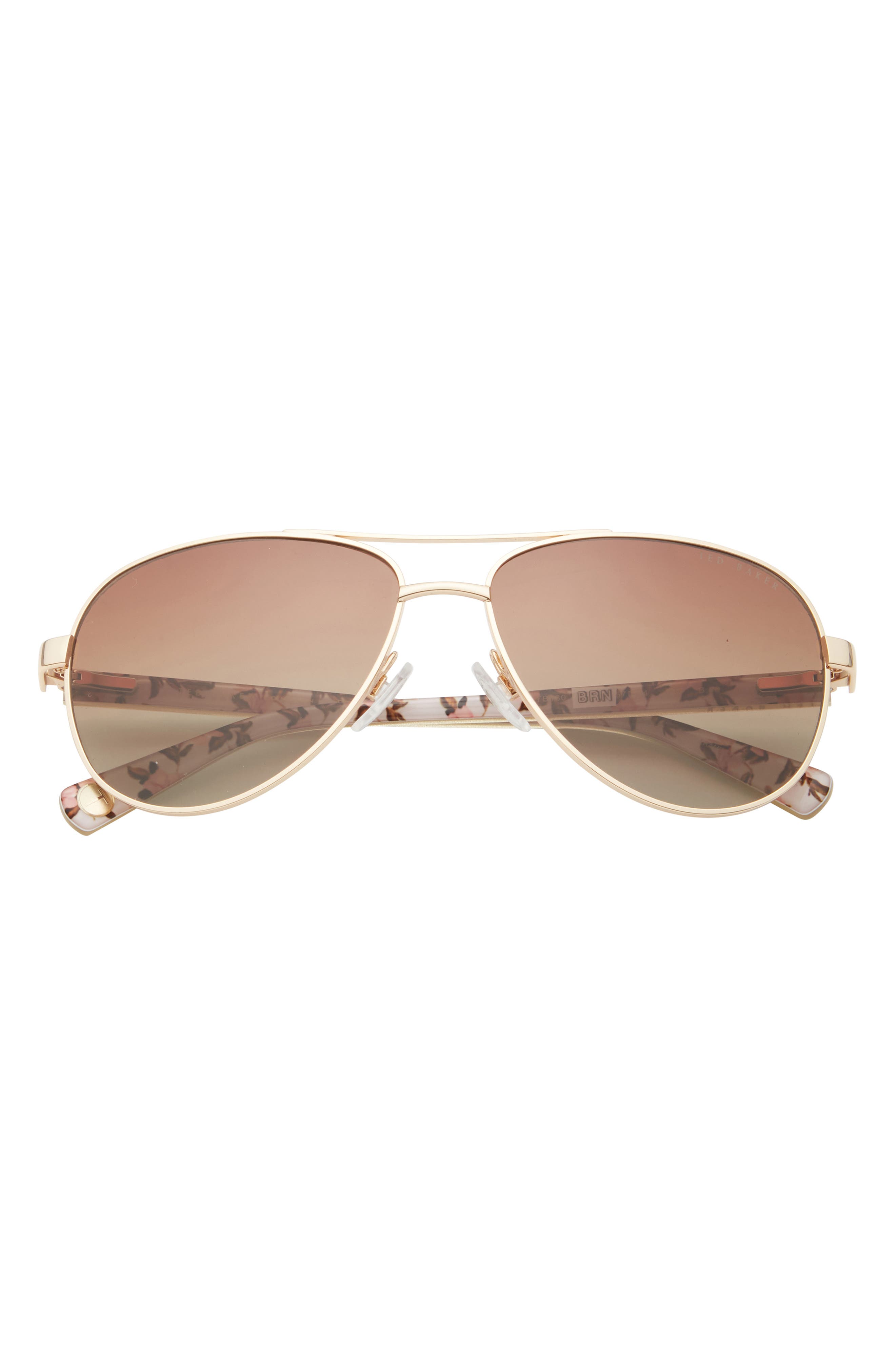Ted Baker London 57mm Polarized Aviator Sunglasses