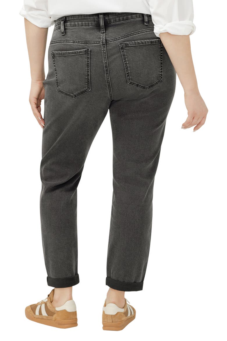 Mid Rise Slim Boyfriend Jeans, Alternate, color, SMOKE