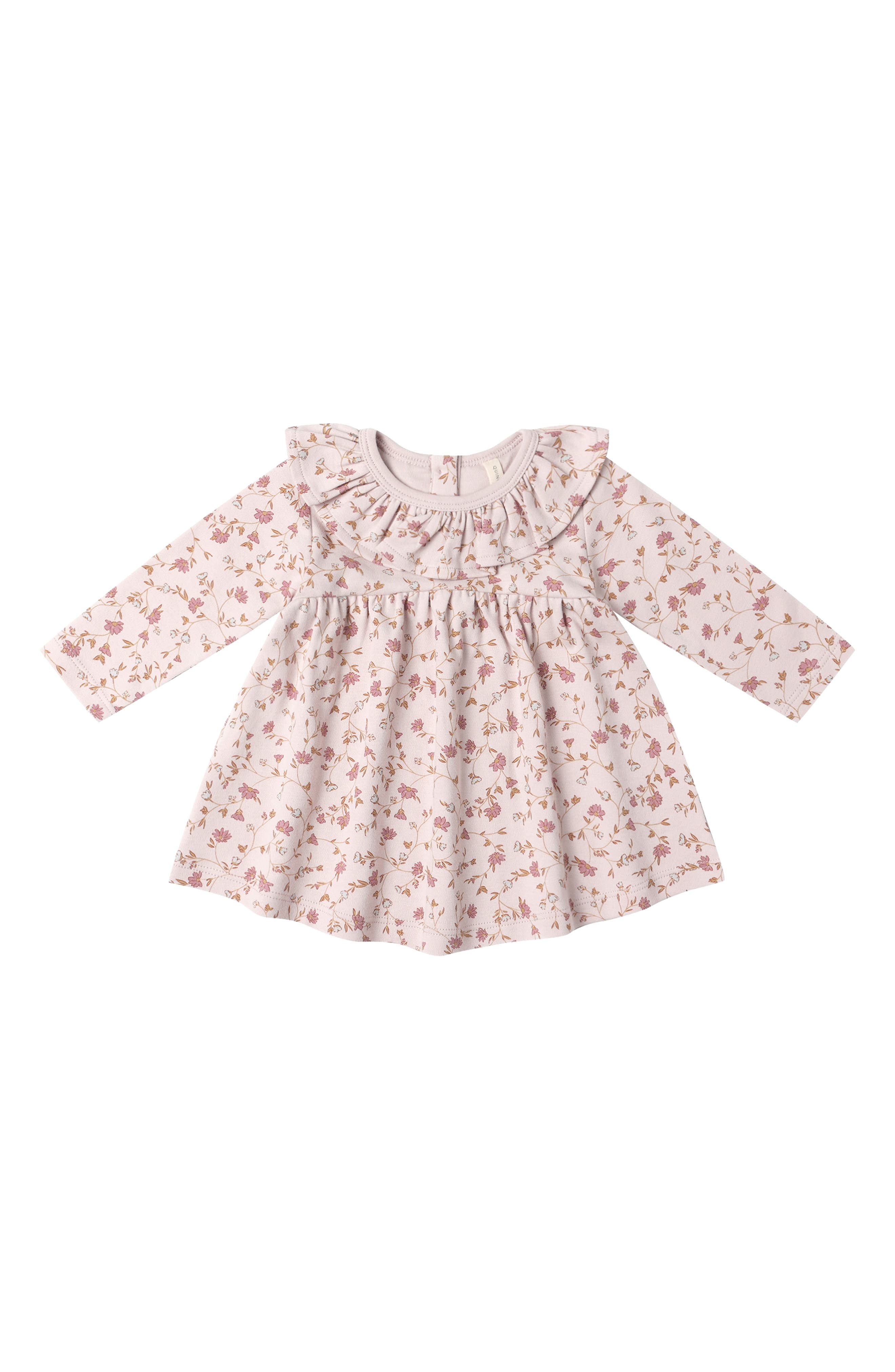 Floral Print Ruffle Collar Dress