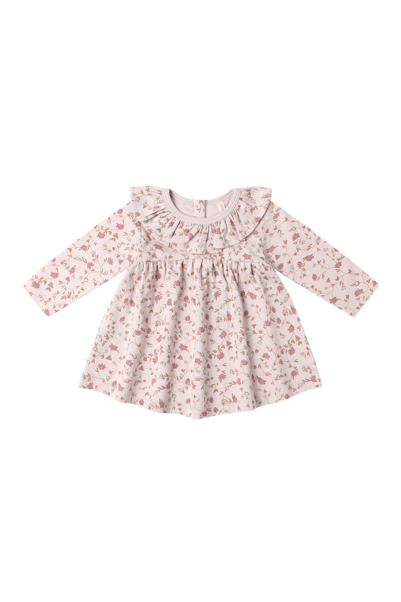 Floral Print Ruffle Collar Dress, Main, color, LILAC