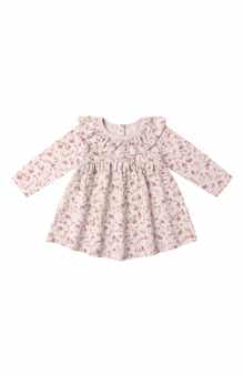 Floral Print Ruffle Collar Dress