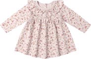 QUINCY MAE Floral Print Ruffle Collar Dress