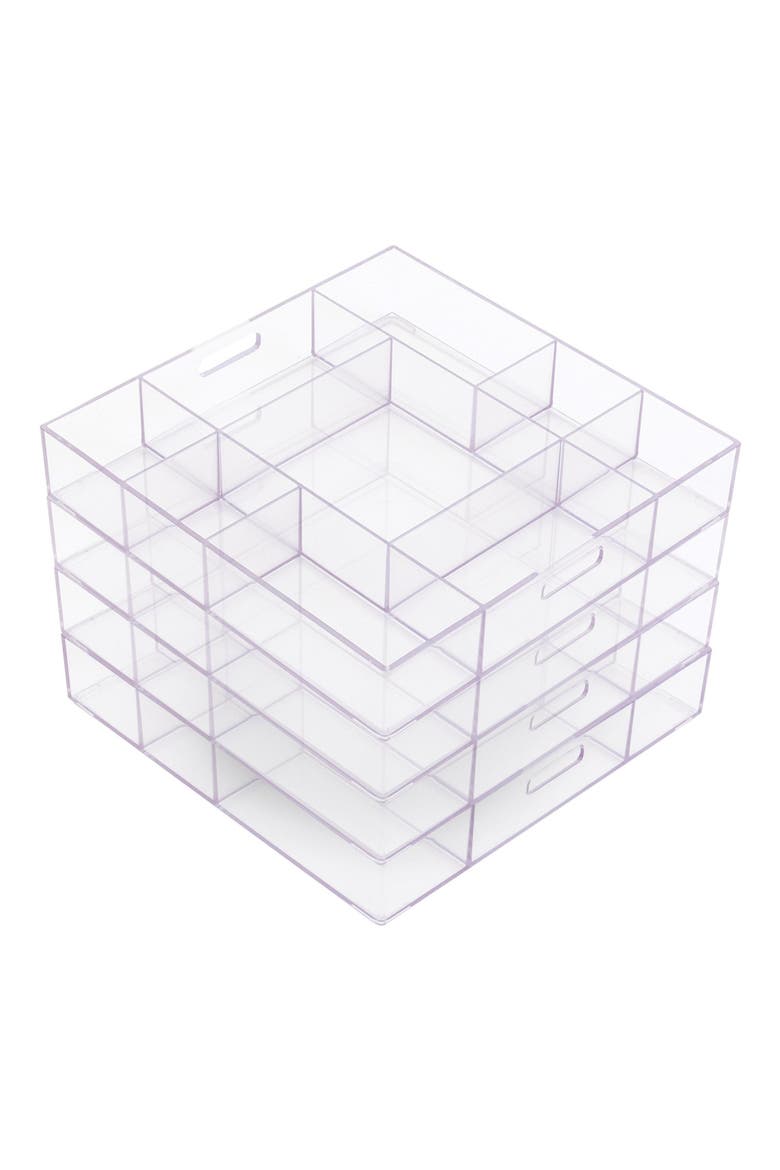 Loose Parts Stackable Tray - Clear, Alternate, color, Clear