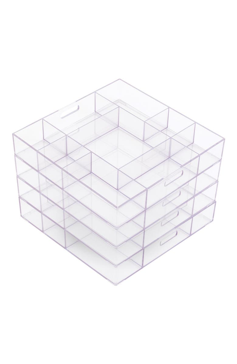 Kaplan Early Learning Company Loose Parts Stackable Tray - Clear, Alternate, color, Clear