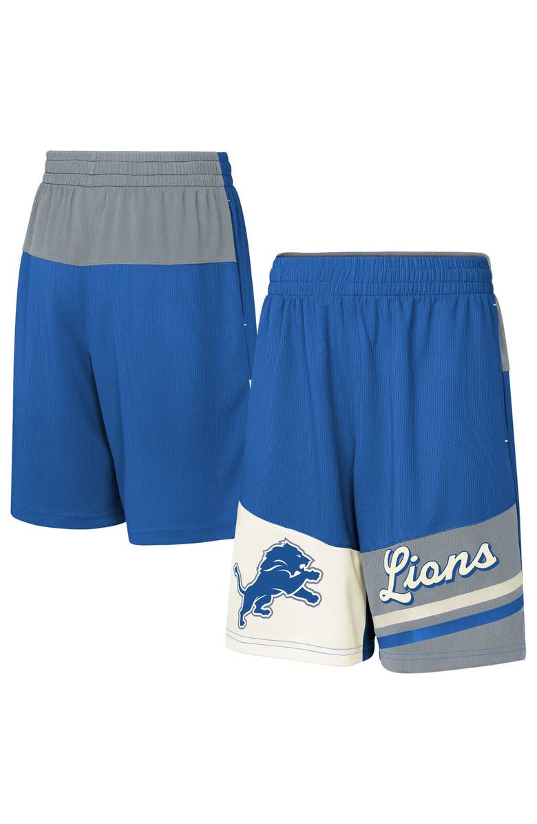 Outerstuff Youth Blue Detroit Lions Fandemonium Mesh Shorts, Main, color, Blue