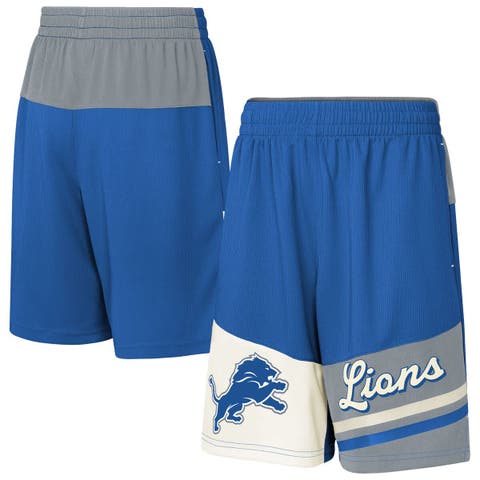 Youth Blue Detroit Lions Fandemonium Mesh Shorts