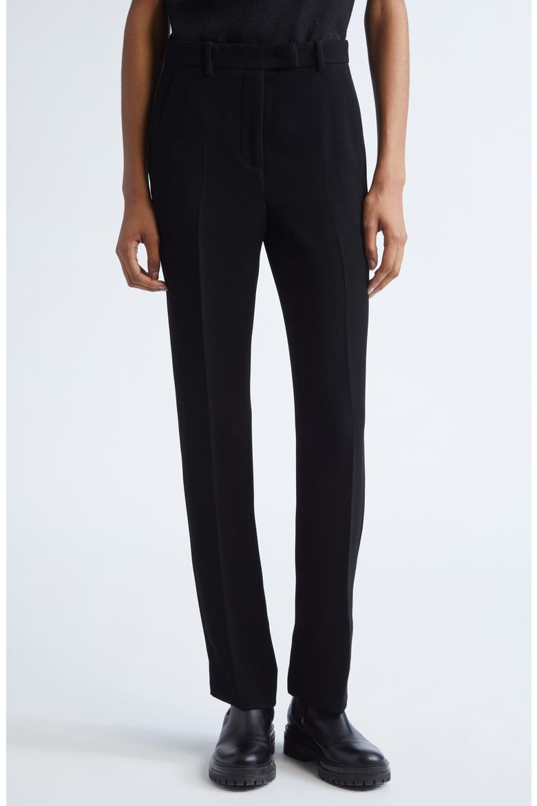Tech Waffle Straight Leg Pants, Main, color, SOLID BLACK