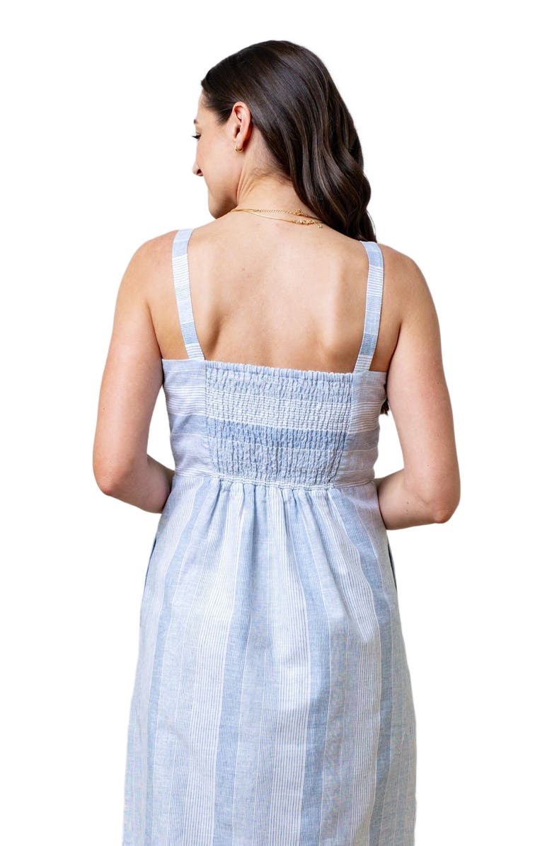 Hope 
Henry Women
s Sleeveless Sheath Dress, Alternate, color, Blue Ombre Stripe Linen