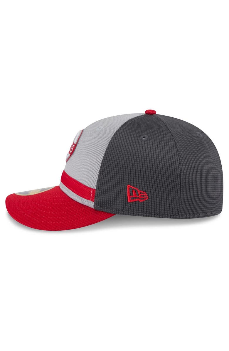 New Era Men's New Era  Gray/Red Cincinnati Reds 2025 Batting Practice Low Profile 59FIFTY Fitted Hat, Alternate, color, 