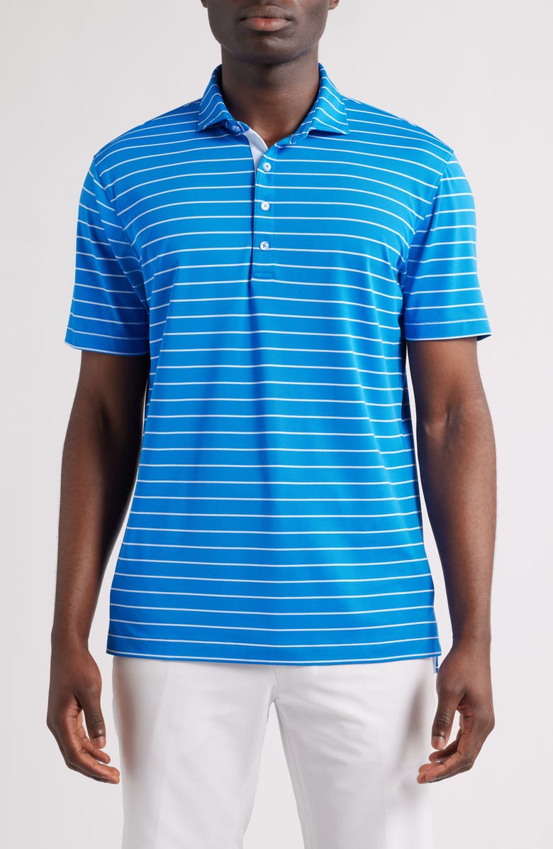 johnnie-O Kerwin Stripe PREP-FORMANCE Golf Polo, Main, color, Palisades Blue