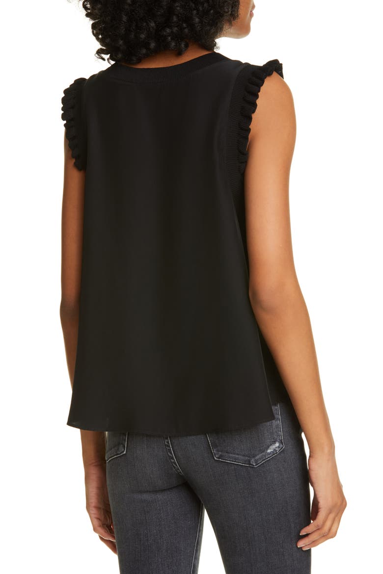 Lenore Silk Blouse, Alternate, color, BLACK