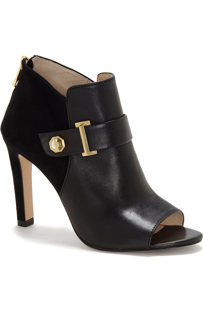 Louise et Cie Lander Open Toe Genuine Calf Hair Bootie, Main, color,