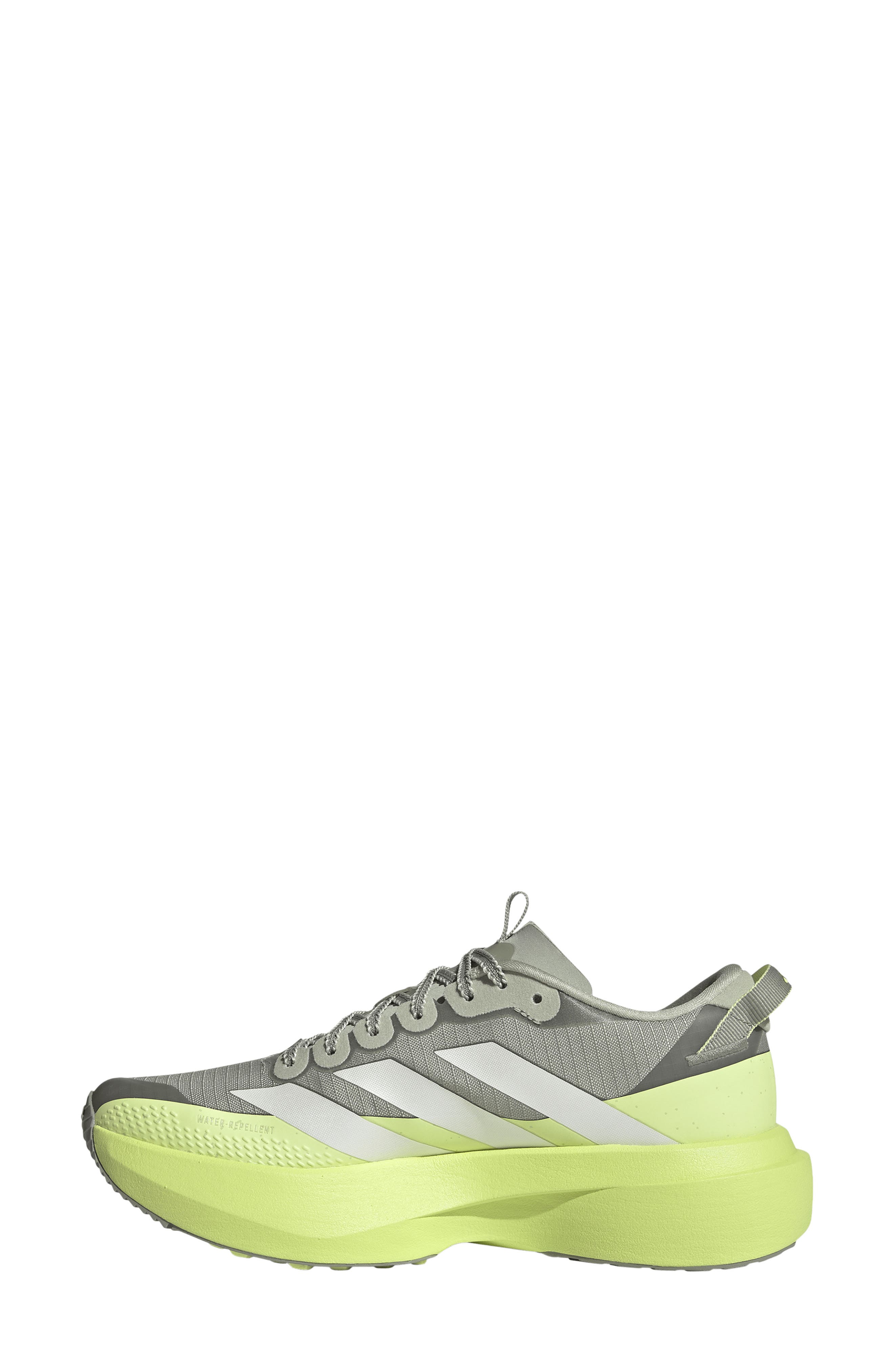 ADIZERO EVO SL ATR Running Shoe, Alternate, color, HALO GREEN/ZERO MET/ LEMON