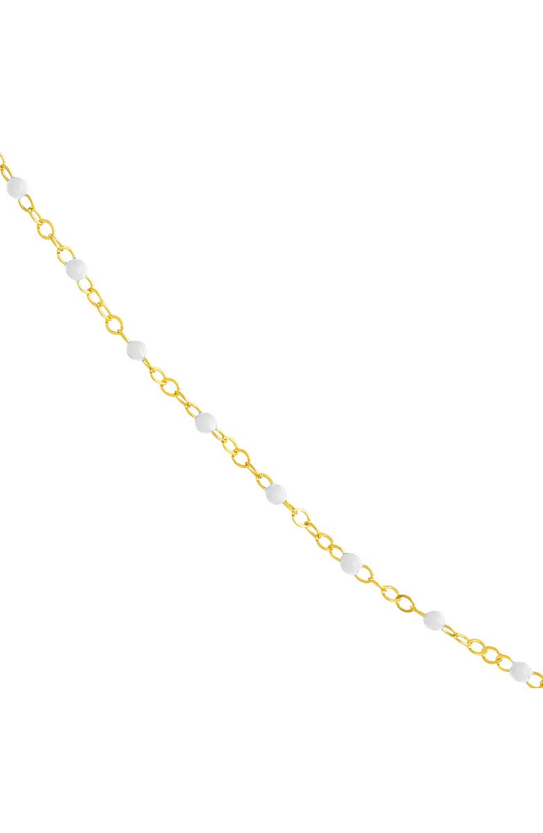 ES JEWELRY Enamel Station Chain Necklace, Alternate, color, White