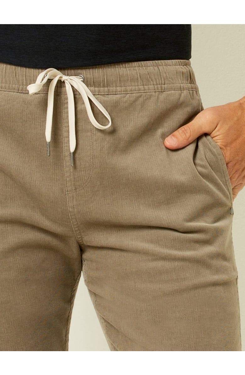Single Stitch Drawstring Corduroy Pants, Alternate, color, Tan