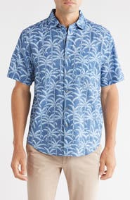 Tommy Bahama Palm Bliss Short Sleeve Cotton Button-Up Shirt