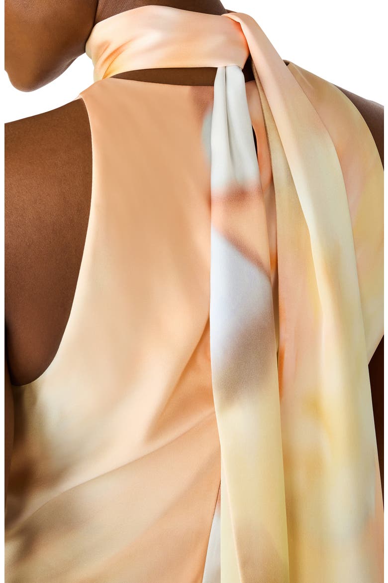 Jaidan Satin Scarf Maxi Dress, Alternate, color, CORAL HAZE