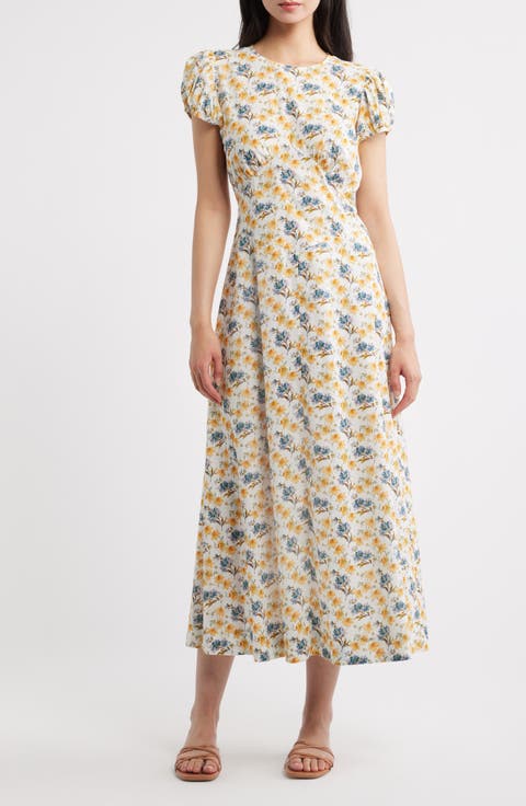 Rhodia Floral Organic Cotton Midi Dress