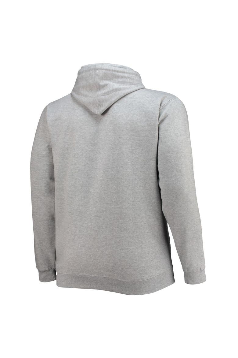 Men's Heathered Gray Miami Heat Big & Tall Heart & Soul Pullover Hoodie, Alternate, color, Black