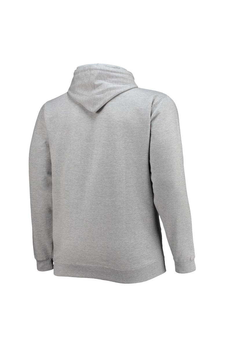 PROFILE Men's Heathered Gray Miami Heat Big & Tall Heart & Soul Pullover Hoodie, Alternate, color, Black