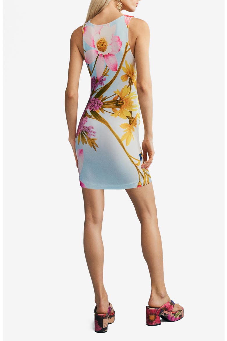 Floral Print Sleeveless Minidress, Alternate, color, MULTI