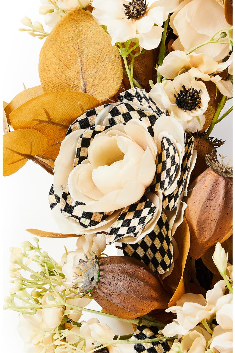 Café Floral Wreath, Alternate, color, ORANGE