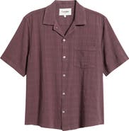 Corridor Washed Dobby Check Cotton Seersucker Camp Shirt