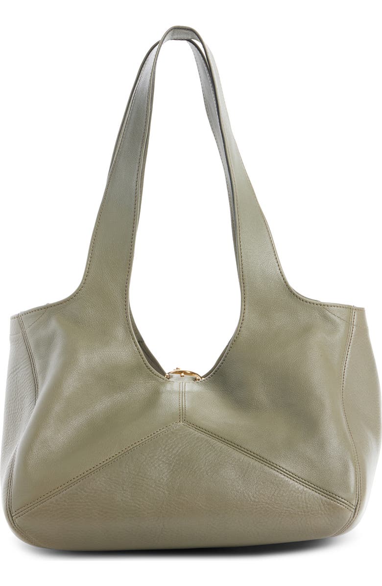 Chloé Medium Balloon Leather Tote, Alternate, color, Aloe Green